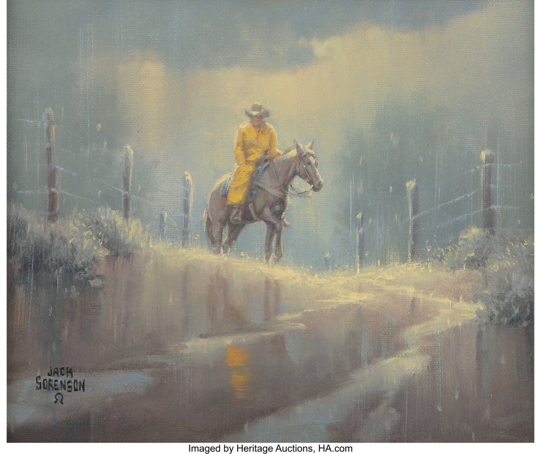 Jack Sorenson (American, b. 1955) Shoulda Left E: Jack Sorenson (American, b. 1955) Shoulda Left Earlier, 2006 Oil on canvas 8 x 10 inches (20.3 x 25.4 cm) Signed lower left: Jack Sorenson Si