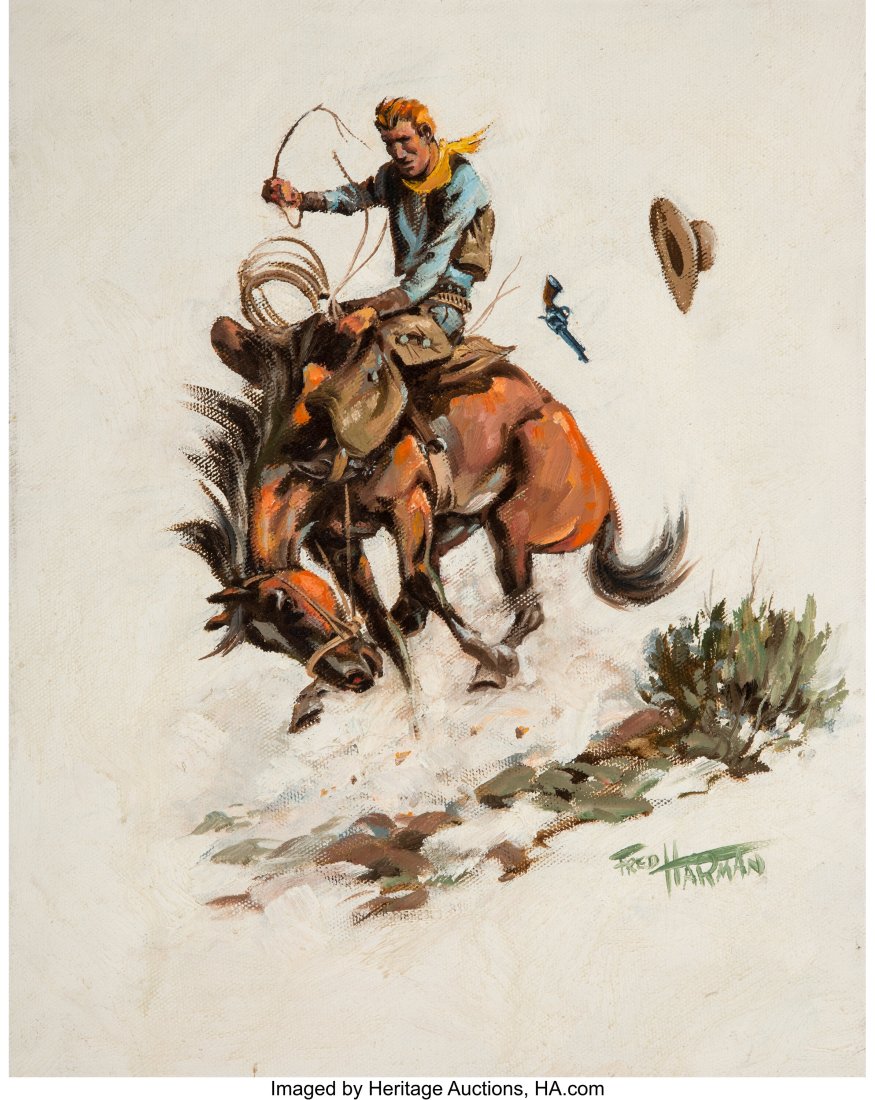 Fred Harman (American, 1902-1982) Red Ryder Oil: Fred Harman (American, 1902-1982) Red Ryder Oil on canvas 20 x 16 inches (50.8 x 40.6 cm) Signed lower right: Fred / Harman Property from the Collecti