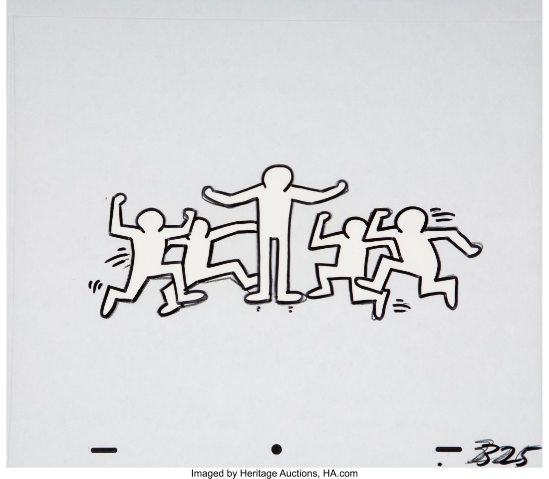 After Keith Haring (1958-1990) Sesame Street Bre: After Keith Haring (1958-1990) Sesame Street Break-Dancers (3 works) Marker on overhead sheet 11 x 12-1/2 inches (27.9 x 31.8 cm) (each, shee