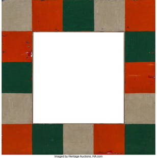 32059: Rodney Carswell (b. 1946) Red, Green & White Aro: Rodney Carswell (b. 1946) Red, Green & White Around (Empty Center), 1987 Oil and wax on canvas 40 x 40 inches (101.6 x 101.6 cm) Sign