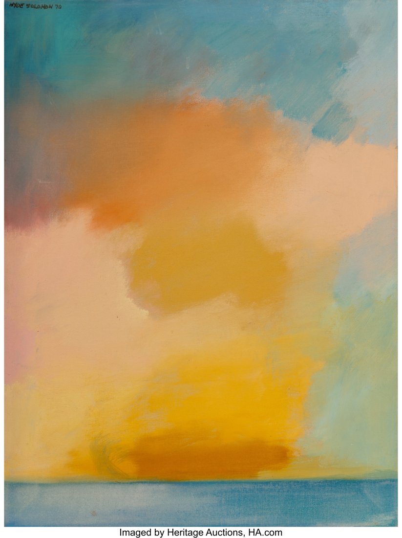 Hyde Solomon (1911-1982) Afterglow, 1970 Oil on: Hyde Solomon (1911-1982) Afterglow, 1970 Oil on canvas 24 x 18 inches (61.0 x 45.7 cm) Signed and dated upper left: Hyde Solomon 70 Signed and titled on t