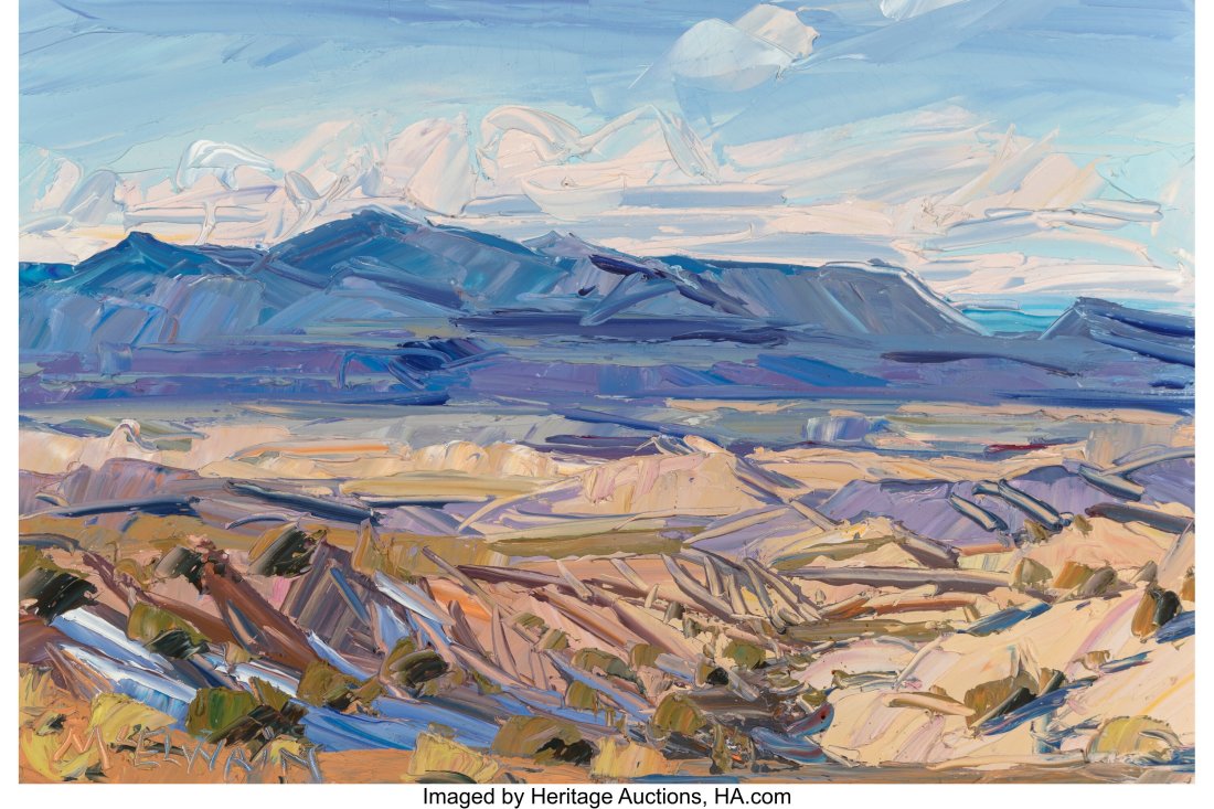Louisa McElwain (American, 1953-2013) Lingering : Louisa McElwain (American, 1953-2013) Lingering Snow, 1996 Oil on canvas 20 x 30 inches (50.8 x 76.2 cm) Signed lower left: McElwain Signed, d