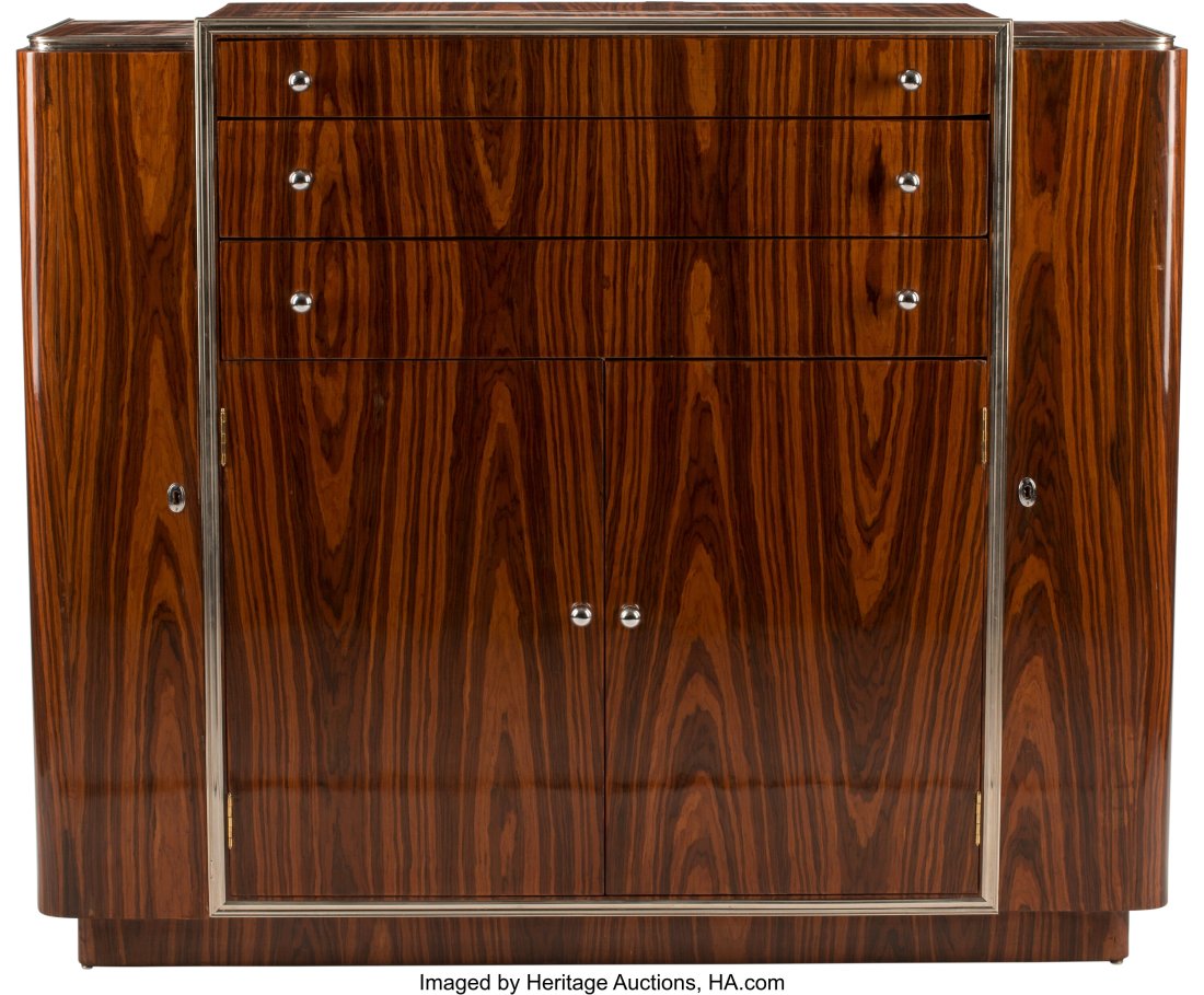 A Large Art Deco-Style Silvered Metal and Zebra (1 of 4)