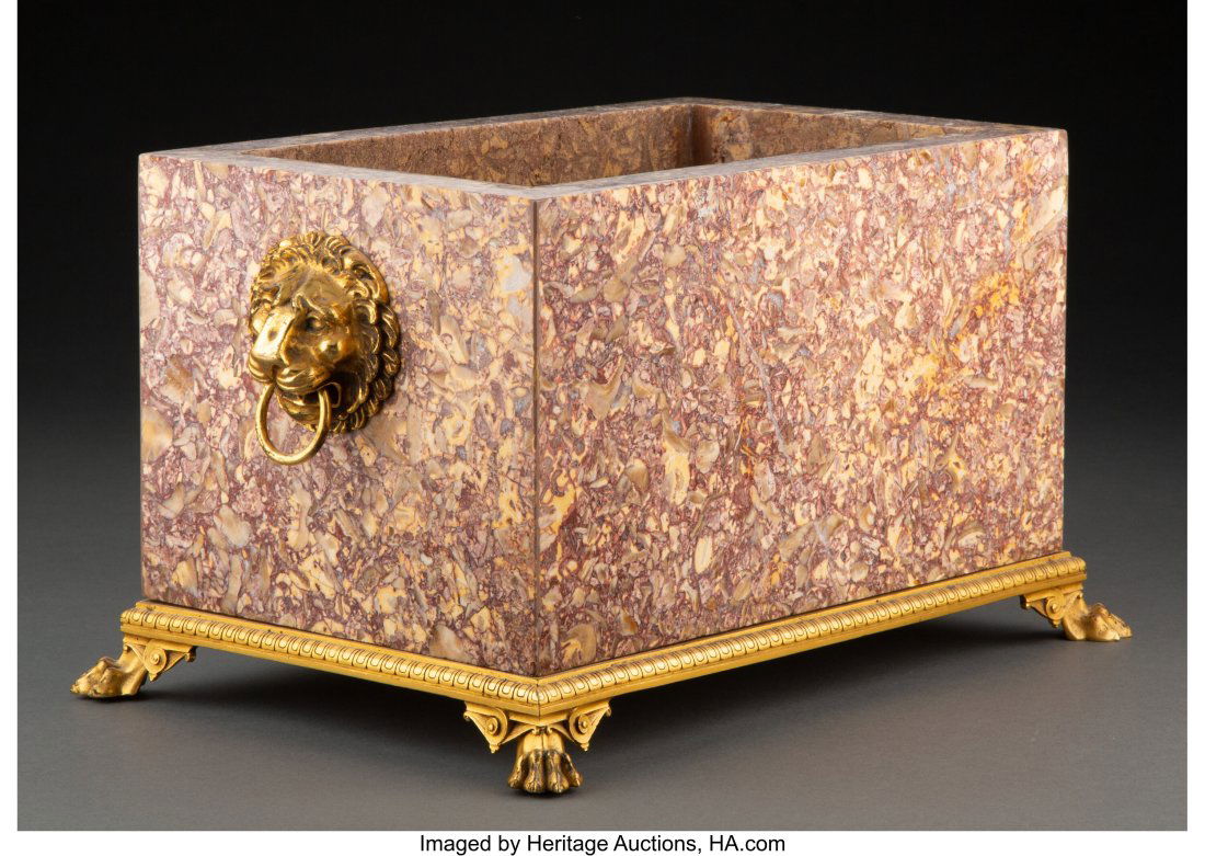 A Continental Gilt Bronze Mounted Marble Jardini (1 of 3)