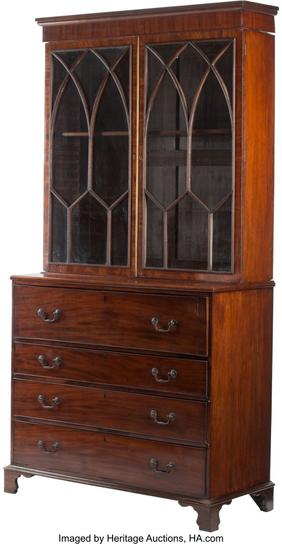 An English Regency Mahogany Secretary Bookcase 9 (1 of 4)