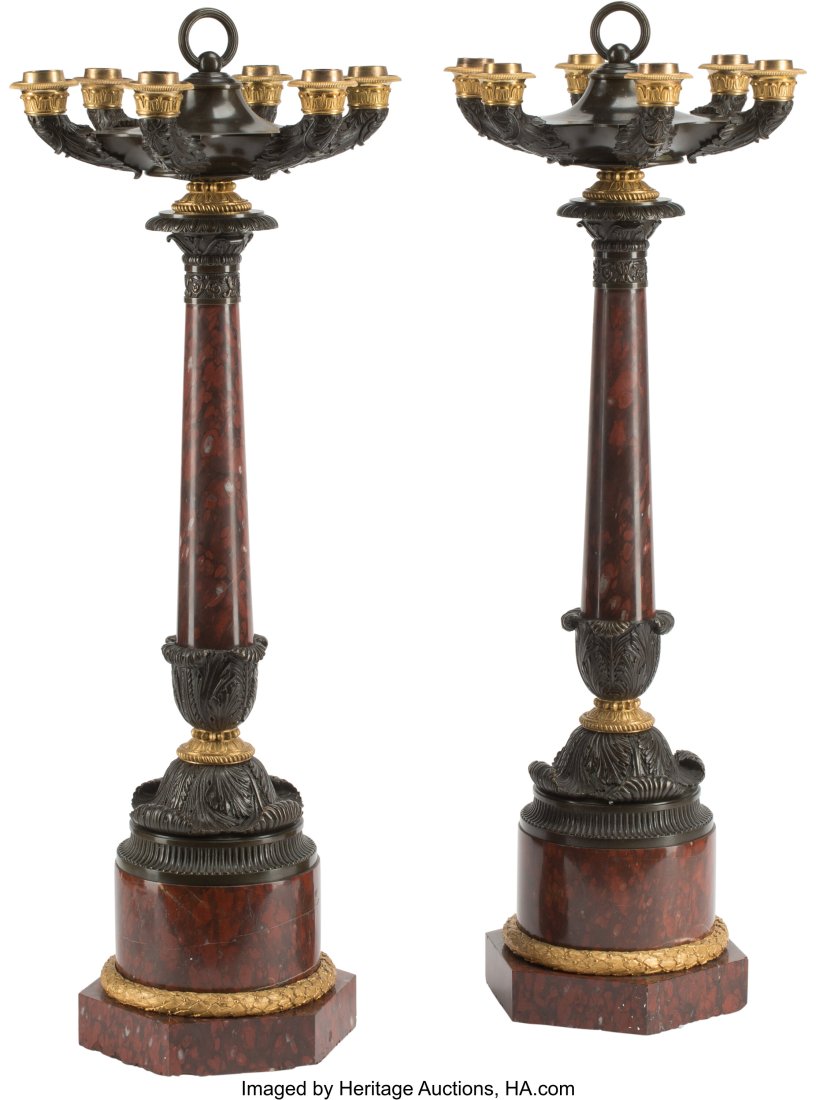 A Pair of French Louis Philippe Bronze and Rouge (1 of 4)
