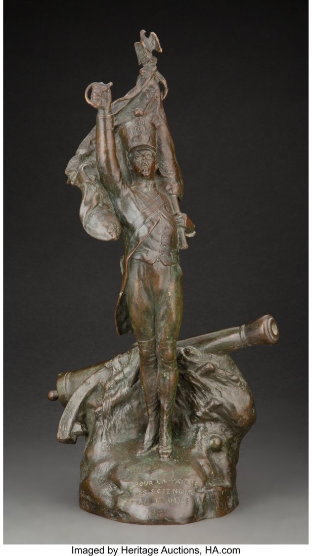 Corneille Henri Theunissen (French, 1863-1918) P: Corneille Henri Theunissen (French, 1863-1918) Pour la Patrie les Sciences et la Gloire, 1914 Bronze 17-1/2 x 9-3/4 x 6 inches (44.5 x 24.8 x 15&period