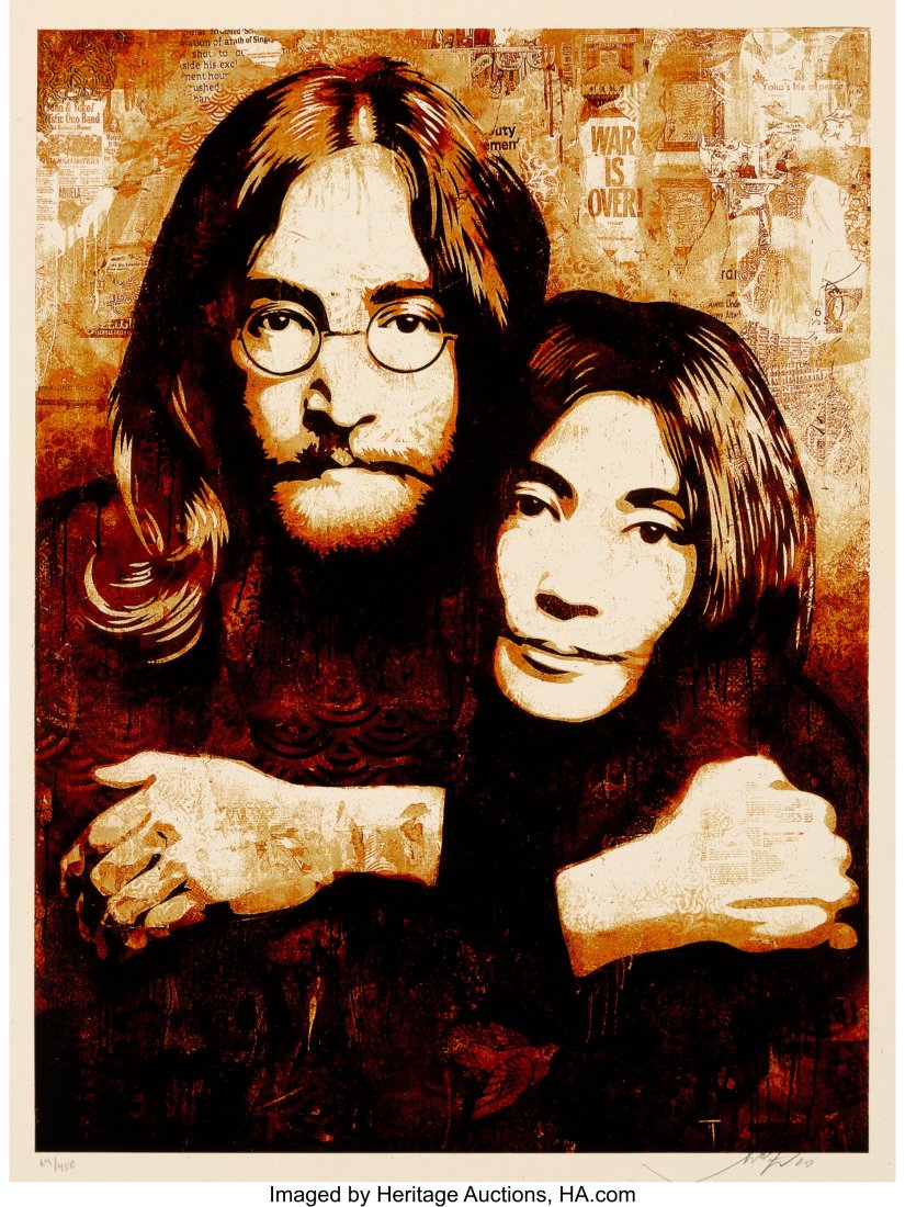 Shepard Fairey (b. 1970) John & Yoko Canvas Prin (1 of 1)
