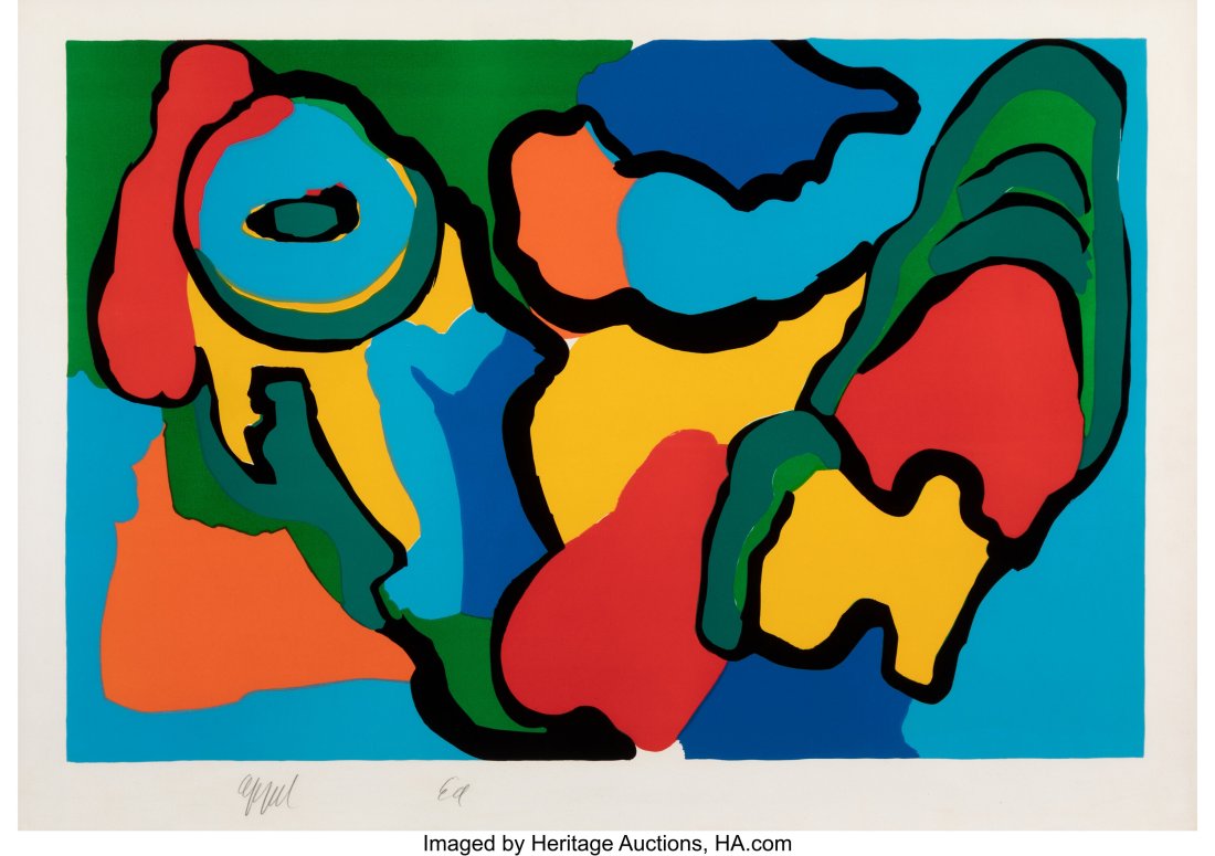 Karel Appel (1921-2006) Sunny Parrot, 1974 Litho: Karel Appel (1921-2006) Sunny Parrot, 1974 Lithograph in colors on Arches paper 28 x 39-3/4 inches (71.1 x 101 cm) (sheet) E.A. Signed and 