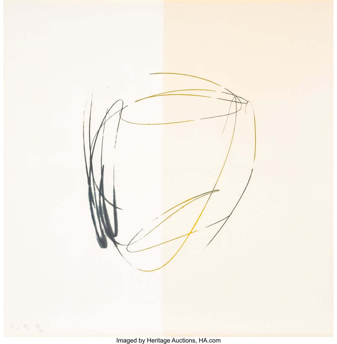 Michael Heizer (b. 1944) Untitled, from Lashonda: Michael Heizer (b. 1944) Untitled, from Lashonda, 1975 Screenprint in colors on paper 41-1/2 x 41-1/2 inches (105.4 x 105.4 cm) (sheet