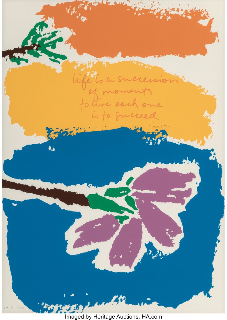 Corita Kent (1918-1986) Untitled, from Moments, : Corita Kent (1918-1986) Untitled, from Moments, 1977 Screenprint in colors on wove paper 16 x 11-1/2 inches (40.6 x 29.2 cm) (sheet) Ed&peri