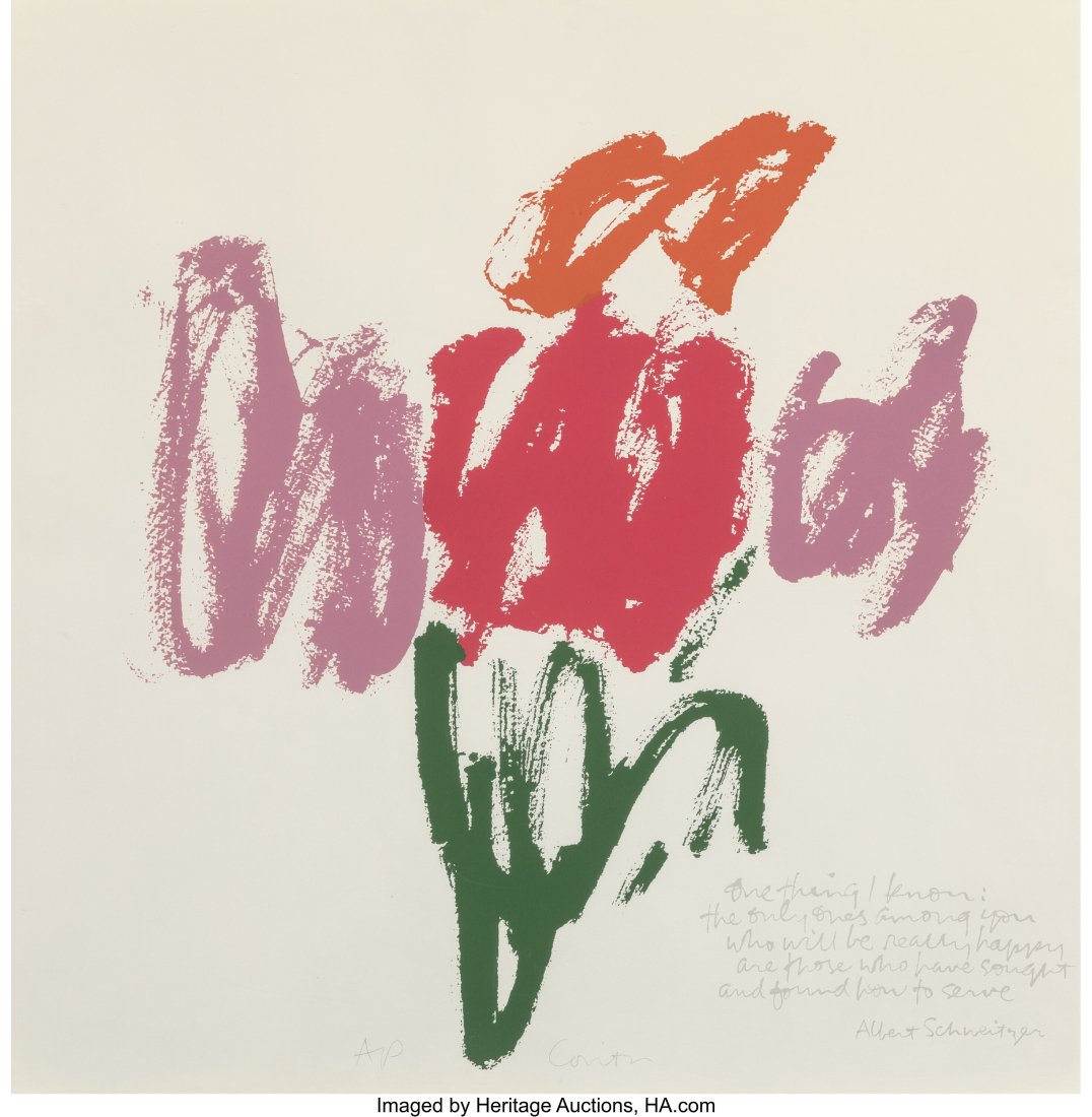 Corita Kent (1918-1986) Untitled, late 20th cent: Corita Kent (1918-1986) Untitled, late 20th century Screenprint in colors on wove paper 22-1/2 x 22-1/2 inches (57.2 x 57.2 cm) (sight) A&peri