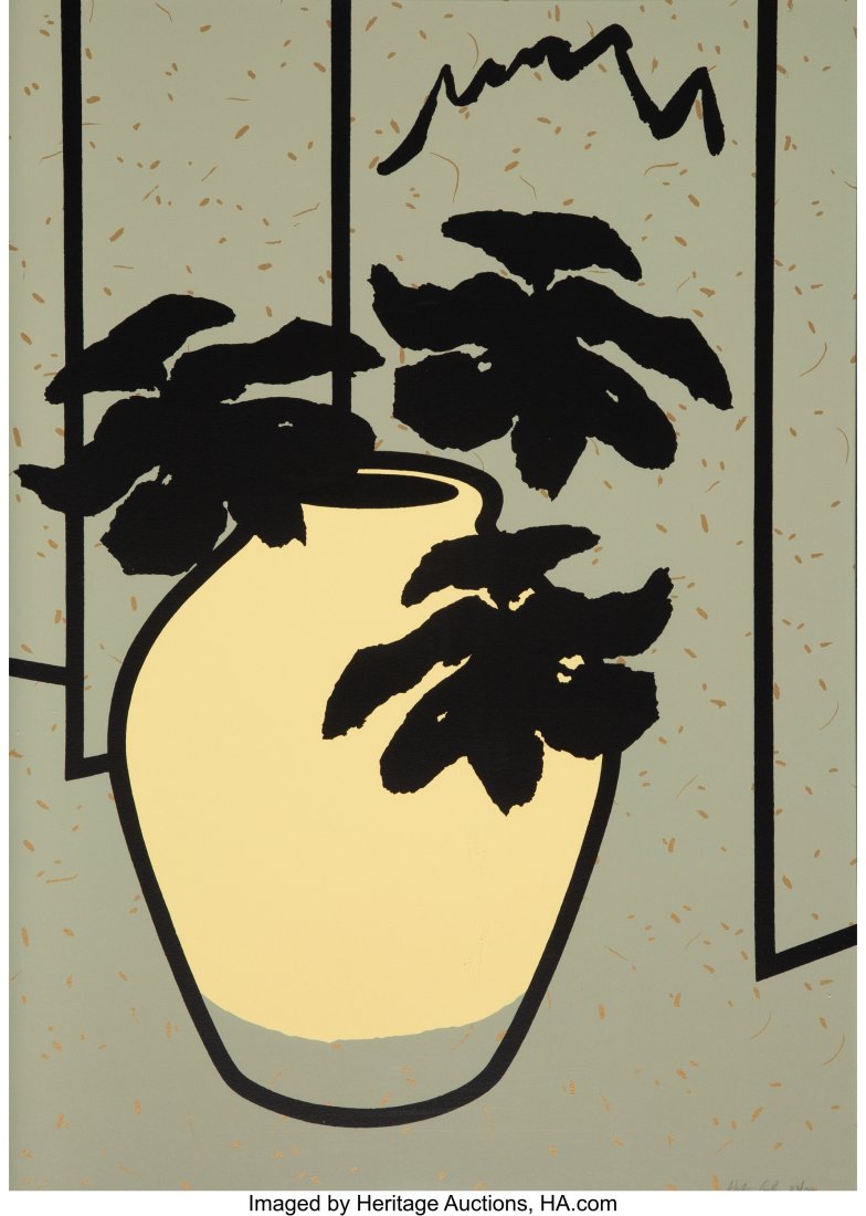 Patrick Caulfield (1936-2005) Cream Glazed Pot,: Patrick Caulfield (1936-2005) Cream Glazed Pot, 1979 Screenprint in colors on wove paper 32-3/4 x 23-1/4 inches (83.2 x 59.1 cm) (sheet) Ed&pe