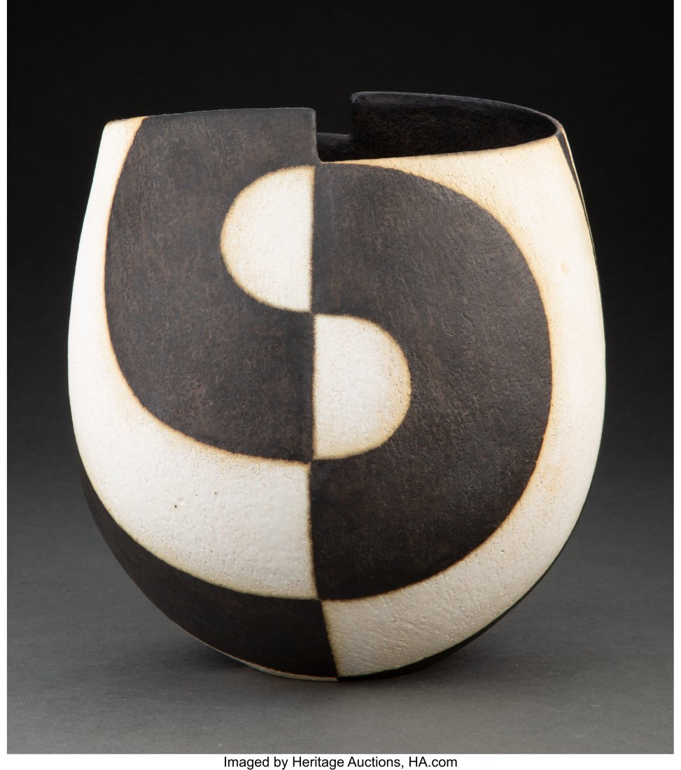 John Ward (British, b. 1938) Vase Glazed stonewa: John Ward (British, b. 1938) Vase Glazed stoneware 8-3/4 x 9-1/2 x 7-3/4 inches (22.2 x 24.1 x 19.7 cm) Underside impressed with artis