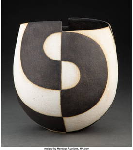 John Ward (British, b. 1938) Vase Glazed stonewa: John Ward (British, b. 1938) Vase Glazed stoneware 8-3/4 x 9-1/2 x 7-3/4 inches (22.2 x 24.1 x 19.7 cm) Underside impressed with