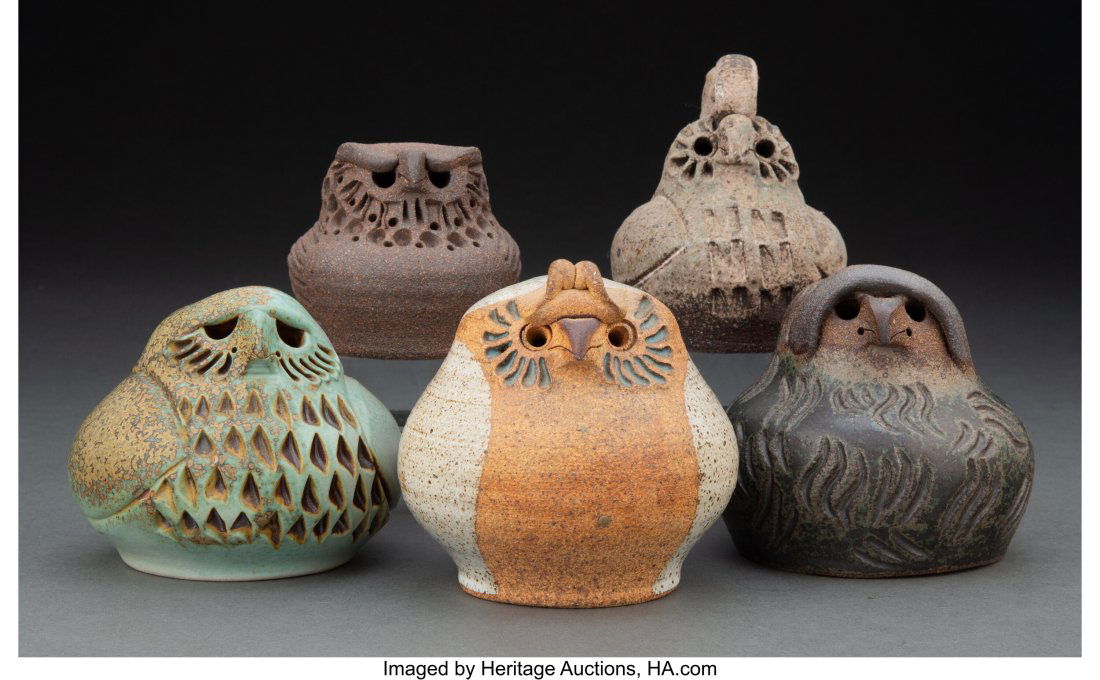 Dora de Larios (American, 1933-2018) Five Owls G (1 of 3)