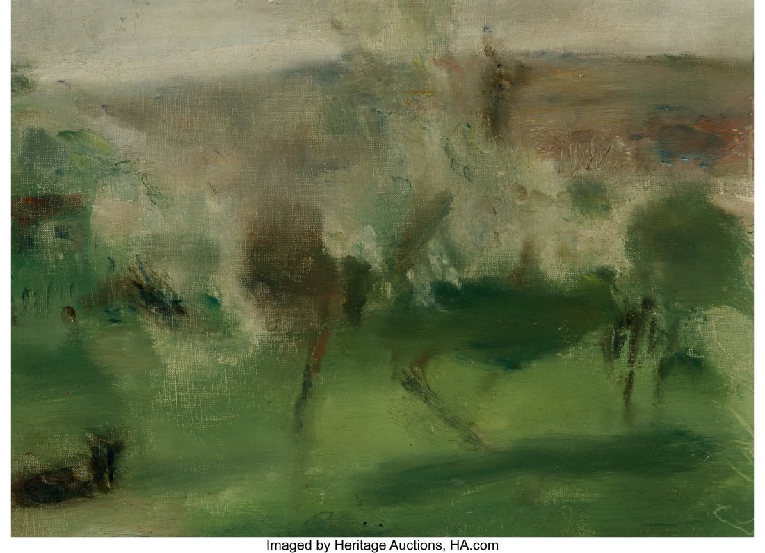 Edwin Walter Dickinson (American, 1891-1978) Spr: Edwin Walter Dickinson (American, 1891-1978) Spring, Bound Brook Island, 1942 Oil on canvas 12 x 16 inches (30.5 x 40.6 cm) Incised with signature a