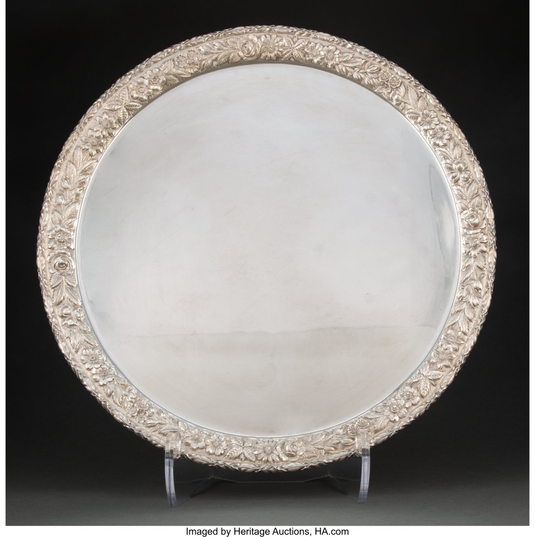 An S. Kirk & Son Silver Chased Repoussé Tray, B (1 of 4)