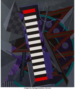 77028: Robert Reed (1938-2015) San Romano, November Rea: Robert Reed (1938-2015) San Romano, November Reason, 1984 Acrylic on canvas 84 x 72 inches (213.4 x 182.9 cm) Signed, titled, and dated on the