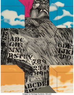 Masuo Ikeda (Japanese, 1934-1997) Behind the Gar: Masuo Ikeda (Japanese, 1934-1997) Behind the Garden, from Some Town Without a Name, 1969-70 Lithograph in colors on wove paper 26 x 21 inches (66.0 x 53.