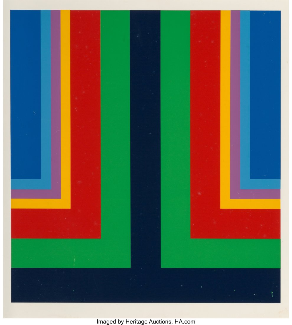 Howard Mehring (American, 1931-1978) Untitled, c: Howard Mehring (American, 1931-1978) Untitled, circa 1970 Silkscreen in colors on wove paper 29-1/2 x 26-1/2 inches (74.9 x 67.3 cm) (sight&r
