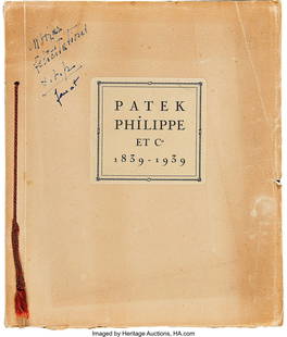 Patek Philippe et Co. 1839 - 1939, Book Celebrat: Patek Philippe et Co. 1839 - 1939, Book Celebrating a Century of Horology Printed by Ch. Pezzotti in 1500 copies, this is number 893. A twenty page overview of 100