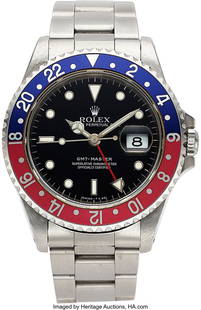 Rolex, Steel GMT-Master, Oyster Perpetual Date,: Rolex, Steel GMT-Master, Oyster Perpetual Date, Ref. 16700, Full Set, circa 1998 Case: 40 mm, stainless steel, three body, screw down