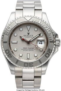 Rolex, Oyster Perpetual Yacht-Master, Ref. 16622: Rolex, Oyster Perpetual Yacht-Master, Ref. 16622, Stainless Steel and Platinum, Full Set, circa 1999 Case: 40 mm, stainless steel and platinum,