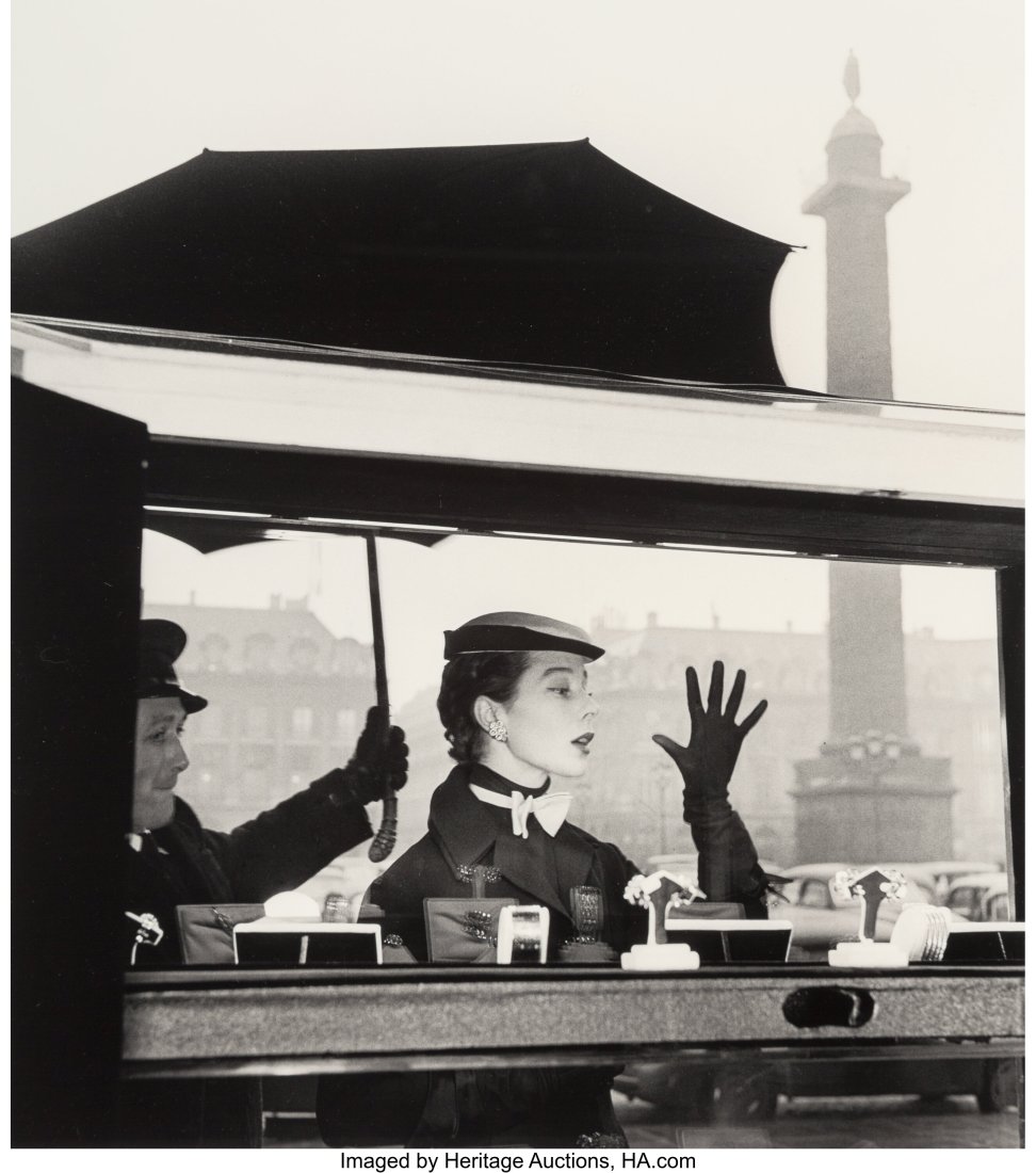 Jean-Philippe Charbonnier (French, 1921-2004) Be: Jean-Philippe Charbonnier (French, 1921-2004) Bettina la plus belle, Paris, Place Vendome, 1953 Gelatin silver print, printed 2001 15 x 13-1/4 inches (