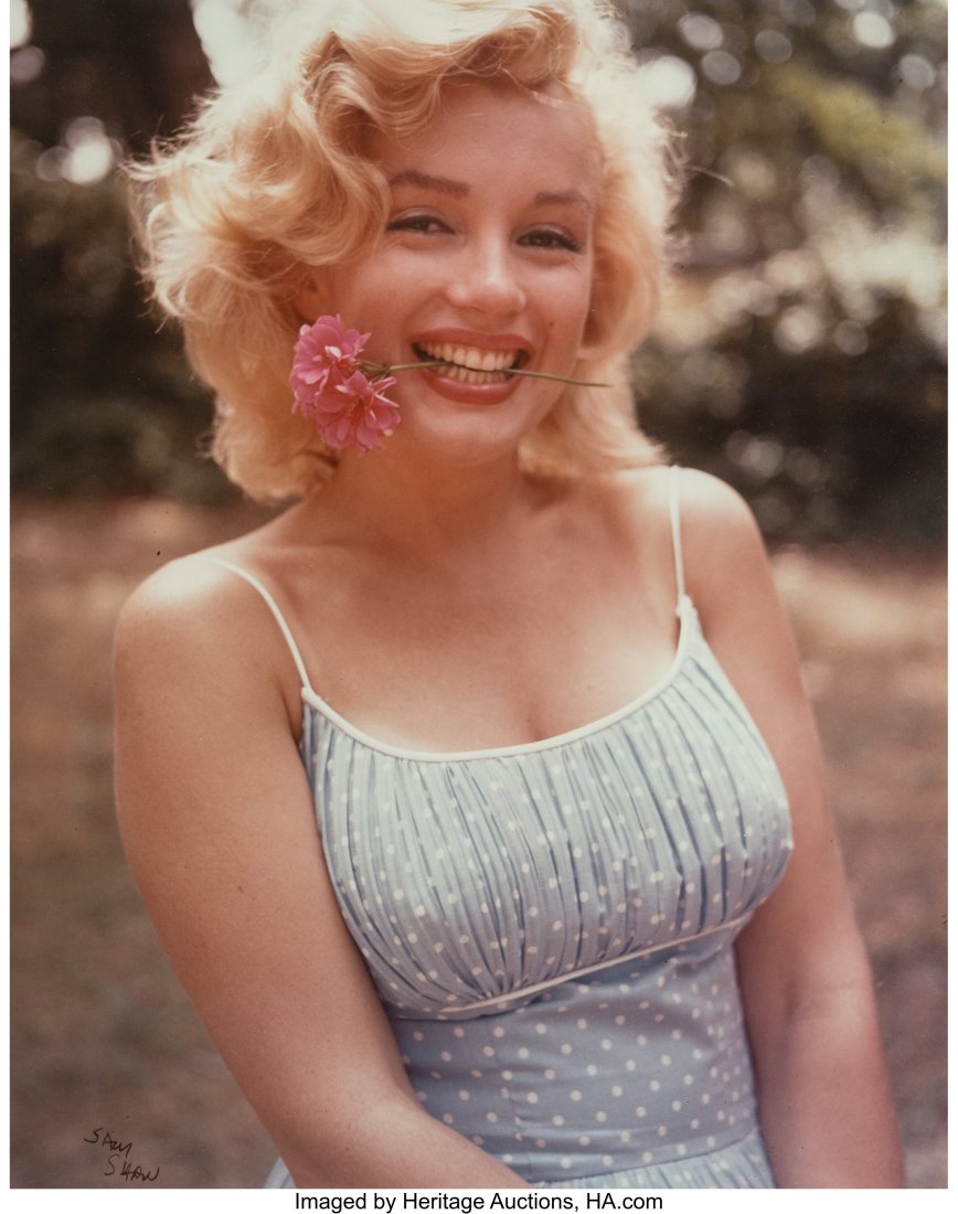 Sam Shaw (American, 1912-1999) Marilyn Monroe, A: Sam Shaw (American, 1912-1999) Marilyn Monroe, Amagansett, New York, 1957 Dye coupler print on Kodak paper, printed later 19-1/2 x 15-1/2 inches (4