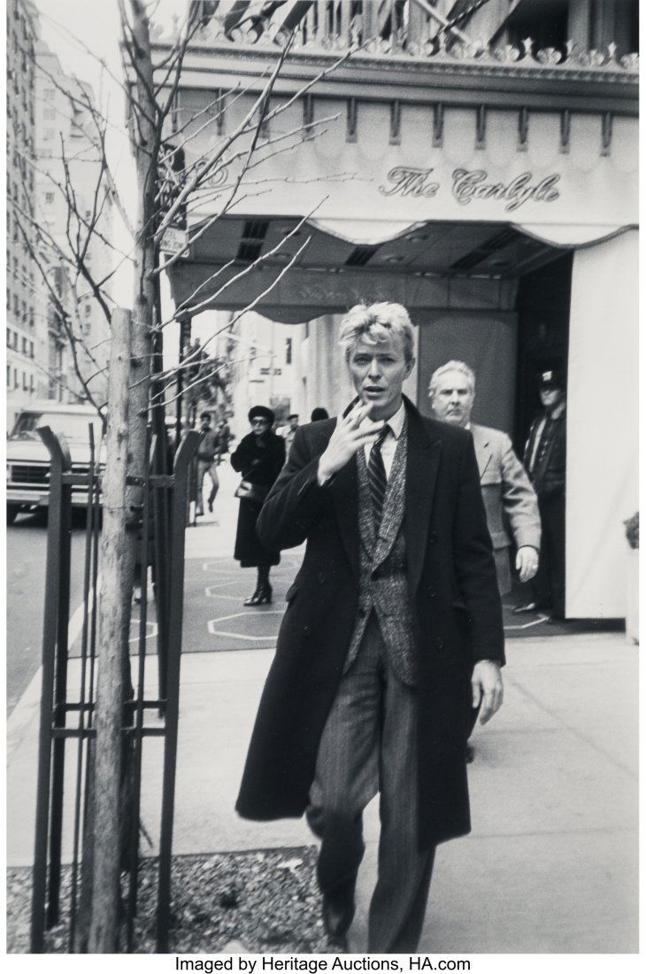 Art Zelin (American, 1941-2016) David Bowie at t: Art Zelin (American, 1941-2016) David Bowie at the Carlyle, 1982 Gelatin silver print, printed later 23 x 15-3/8 inches (58.4 x 39.1 cm) (i