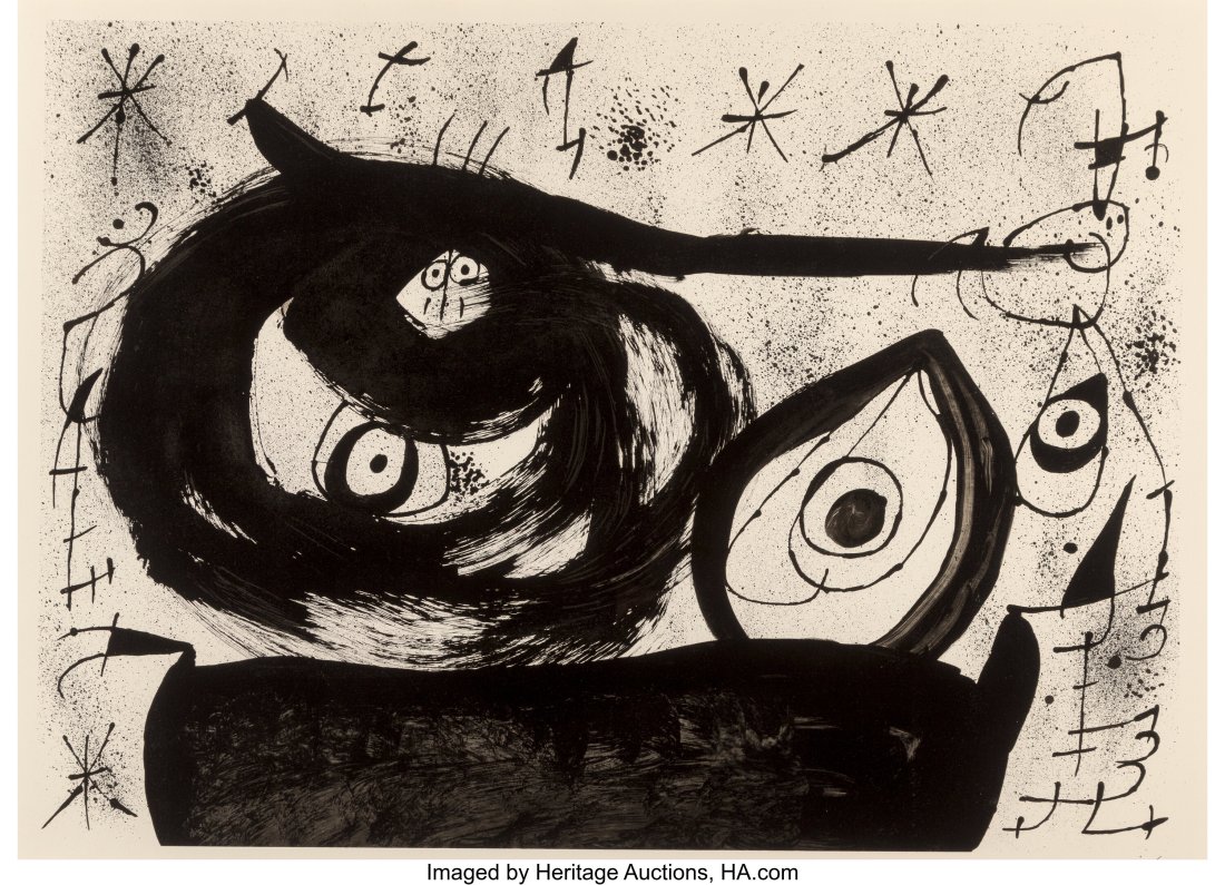 Joan Miro (1893-1983) Homenatge a Joan Prats, 19: Joan Miro (1893-1983) Homenatge a Joan Prats, 1971 Lithograph on Guarro paper 29-1/2 x 38-1/2 inches (74.9 x 97.8 cm) (sheet) H.C&perio