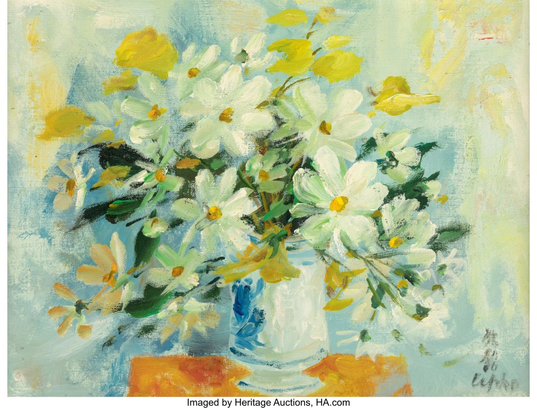Le Pho (French/Vietnamese, 1907-2001) Fleurs Oil: Le Pho (French/Vietnamese, 1907-2001) Fleurs Oil on canvas 11 x 14 inches (27.9 x 35.6 cm) Signed lower right: Le Pho Inscribed on the stretcher&colon