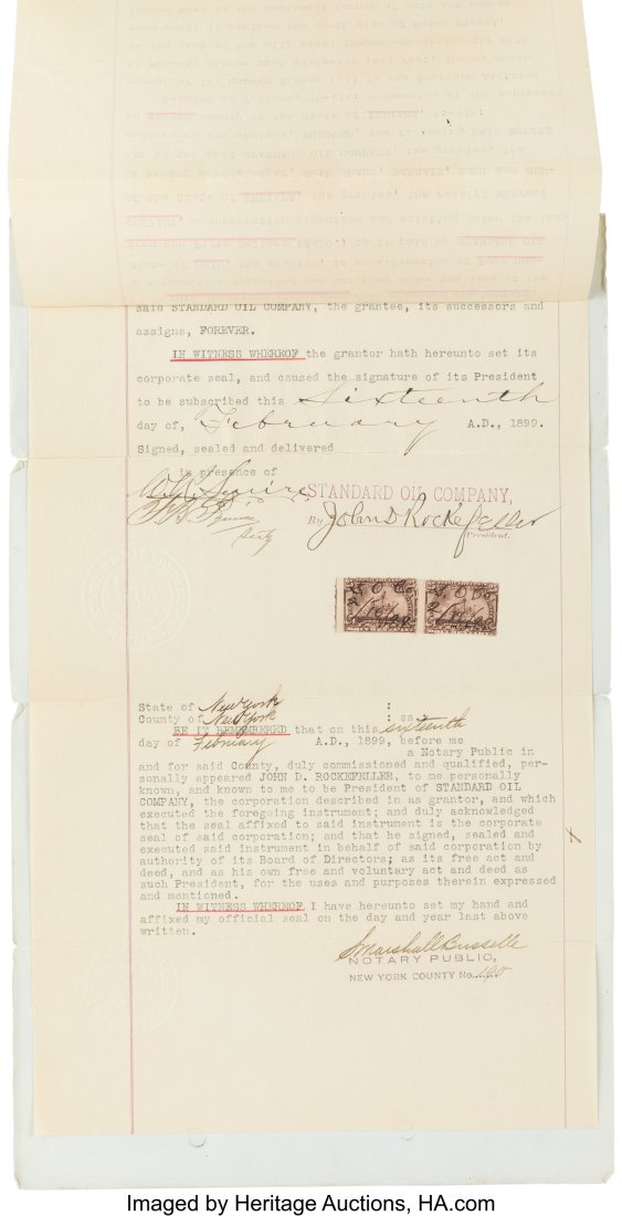 John D. Rockefeller Standard Oil Company Contrac (1 of 3)