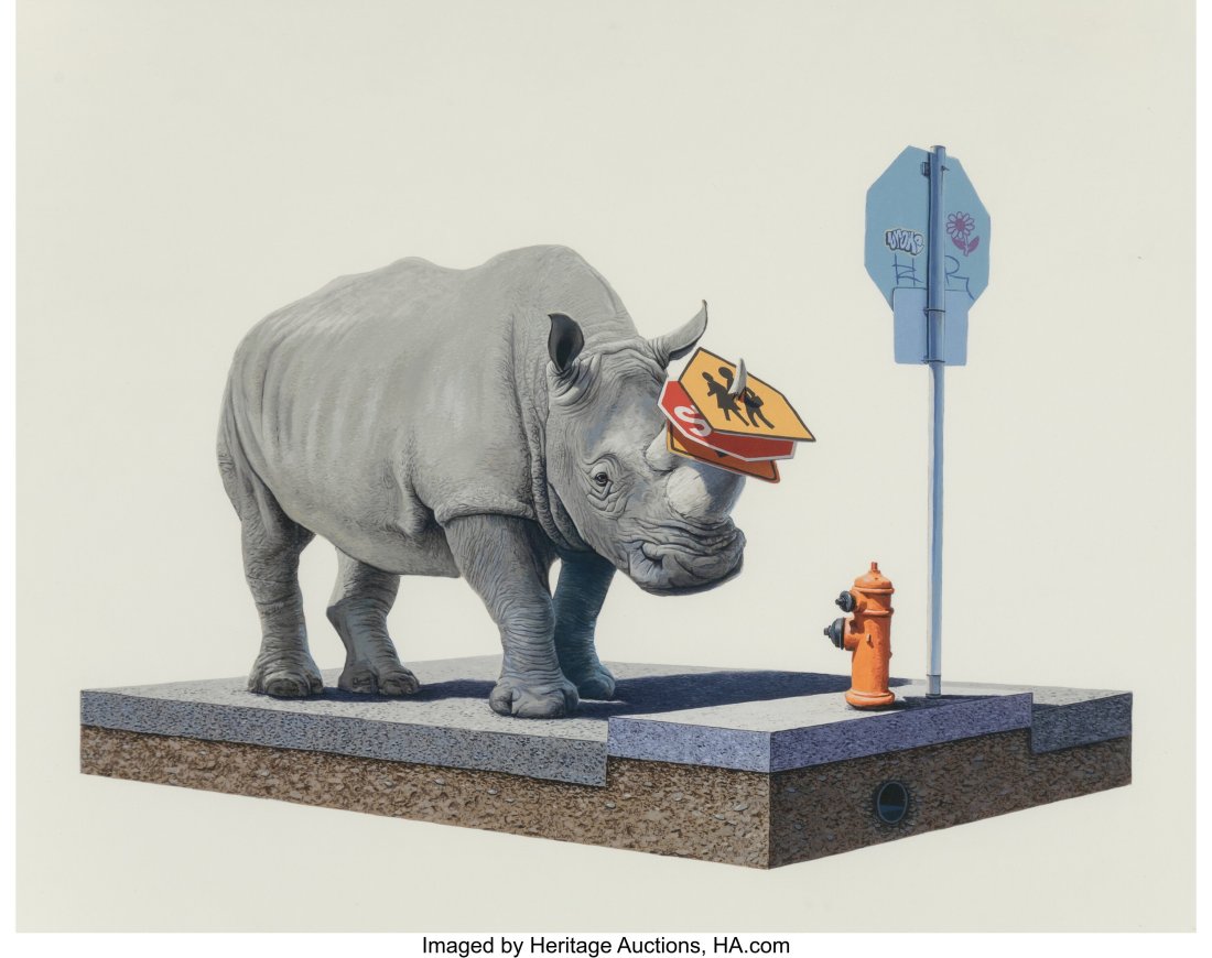 Josh Keyes (b. 1969) The Collector, 2012 Archiva: Josh Keyes (b. 1969) The Collector, 2012 Archival pigment print in colors on heavy Natural White Printmaking paper 8 x 10 inches (20.3 x 25.4 cm) (s