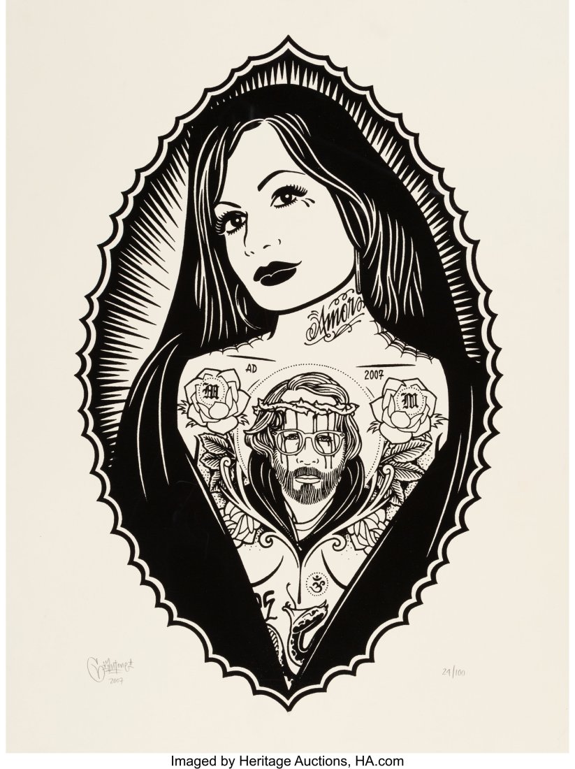 Mike Giant (b. 1971) Untitled, 2007 Screenprint: Mike Giant (b. 1971) Untitled, 2007 Screenprint on wove paper 24 x 18 inches (61 x 45.7 cm) (sheet) Ed. 24/100 Signed, numbered&comma