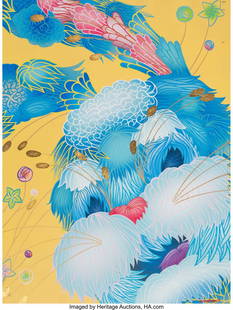 45040: Andrew Brandou (b. 1968) Mirror, early 21st cent: Andrew Brandou (b. 1968) Mirror, early 21st century Acrylic and mixed media on wood 23-3/4 x 17-3/4 inches (60.3 x 45.1 cm) Signed lower right &N