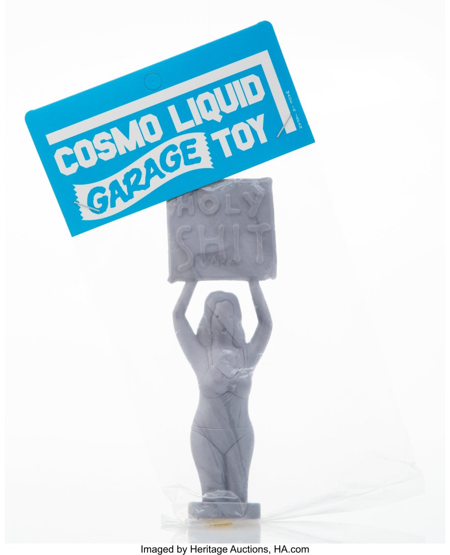 Tomoo Gokita X Cosmo Liquid Garage Toy Holy Chan: Tomoo Gokita X Cosmo Liquid Garage Toy Holy Chan Statue (Grey), 2019 Cast resin 6 x 2 inches (15.2 x 5.1 cm) Produced by Cosmo Liquid Garage Toy, Japan &N