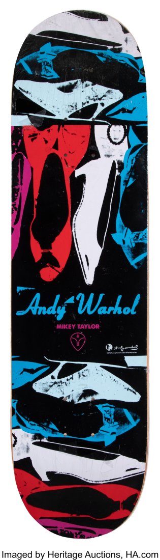 Andy Warhol Foundation for the Visual Arts X Ali: Andy Warhol Foundation for the Visual Arts X Alien Workshop Taylor Warhol II, 2011 Screenprint in colors on skate deck 32 x 8 inches (81.3 x 20.3 cm) Produced by Alien Wo