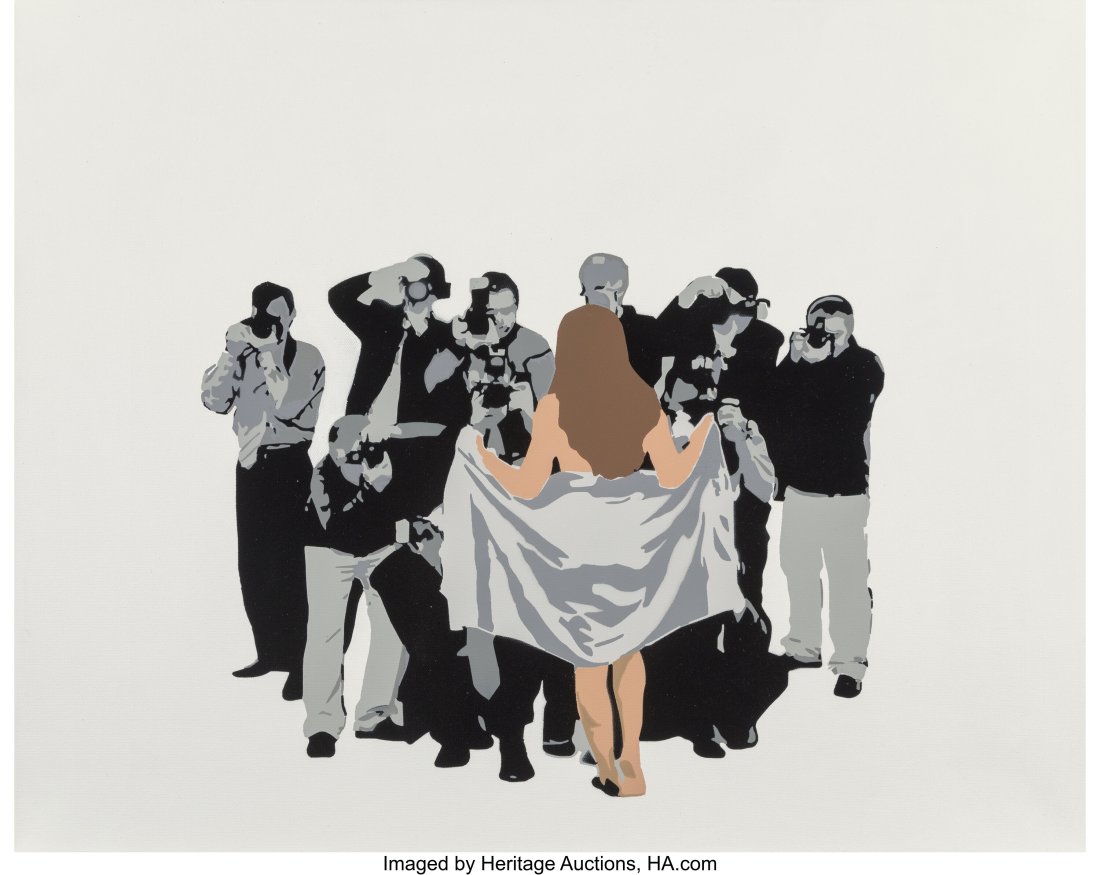 Plastic Jesus (20th Century) Fifteen Minutes, 20: Plastic Jesus (20th Century) Fifteen Minutes, 2021 Stencil and spray paint on canvas 24 x 30 inches (61 x 76.2 cm) HID03101062020 &NewLine