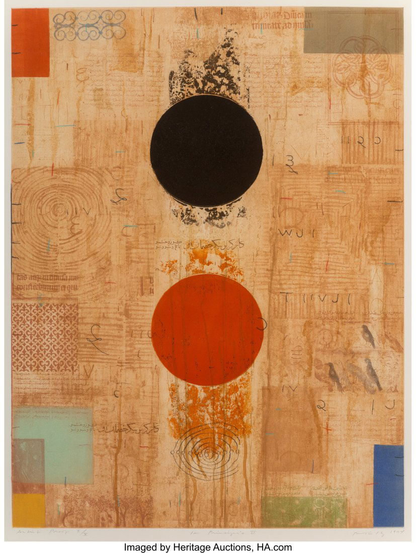 Robert Kelly (b. 1956) In Principio II, 1994 Etc: Robert Kelly (b. 1956) In Principio II, 1994 Etching and aquatint in colors on wove paper 38-3/4 x 29-1/2 inches (98.4 x 74.9 cm) (sheet&rpa