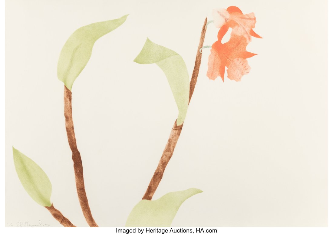 Ed Baynard (1940-2016) Orchid, 1980 Aquatint in: Ed Baynard (1940-2016) Orchid, 1980 Aquatint in colors on wove paper 29-3/4 x 42 inches (75.6 x 106.7 cm) (sheet) Ed. 12/60 Signed&comm