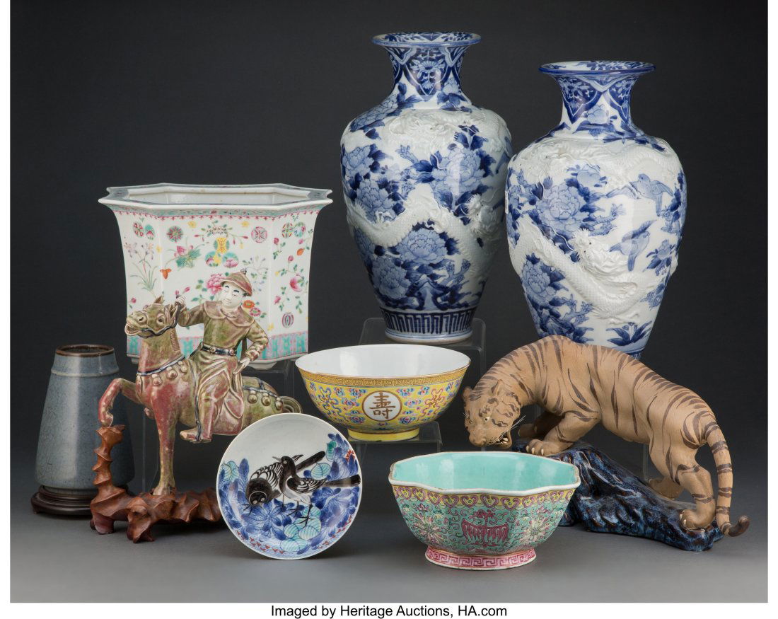 A Group of Nine Chinese Ceramic Articles Marks (1 of 5)