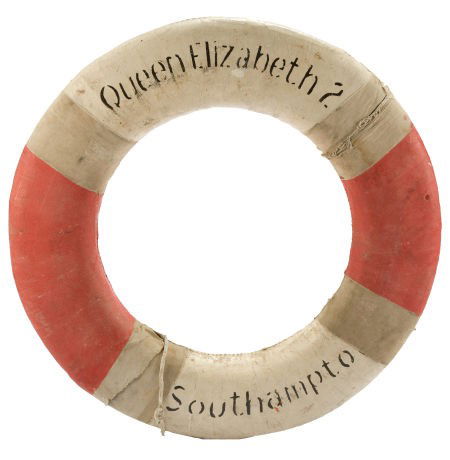 QUEEN ELIZABETH 2 LIFE RING Diameter 30 inches: QUEEN ELIZABETH 2 LIFE RING Diameter 30 inches (76.2 cm)Well presented with origin