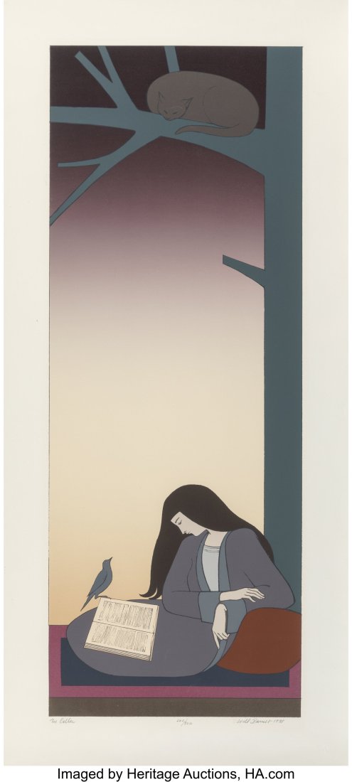 Will Barnet (American, 1911-2012) The Caller, 19: Will Barnet (American, 1911-2012) The Caller, 1978 Lithograph in colors on paper 46 x 21 inches (116.8 x 53.3 cm) (sheet) Ed. 260/300
