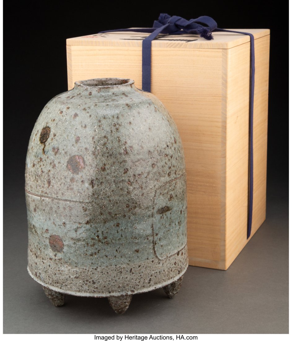 Ryoji Koie (Japanese, 1938-2020) Tsubo Jar Glaze: Ryoji Koie (Japanese, 1938-2020) Tsubo Jar Glazed stoneware 11 x 8 inches (27.9 x 20.3 cm) Incised artist's mark to body Accompanied by signed wood box. 