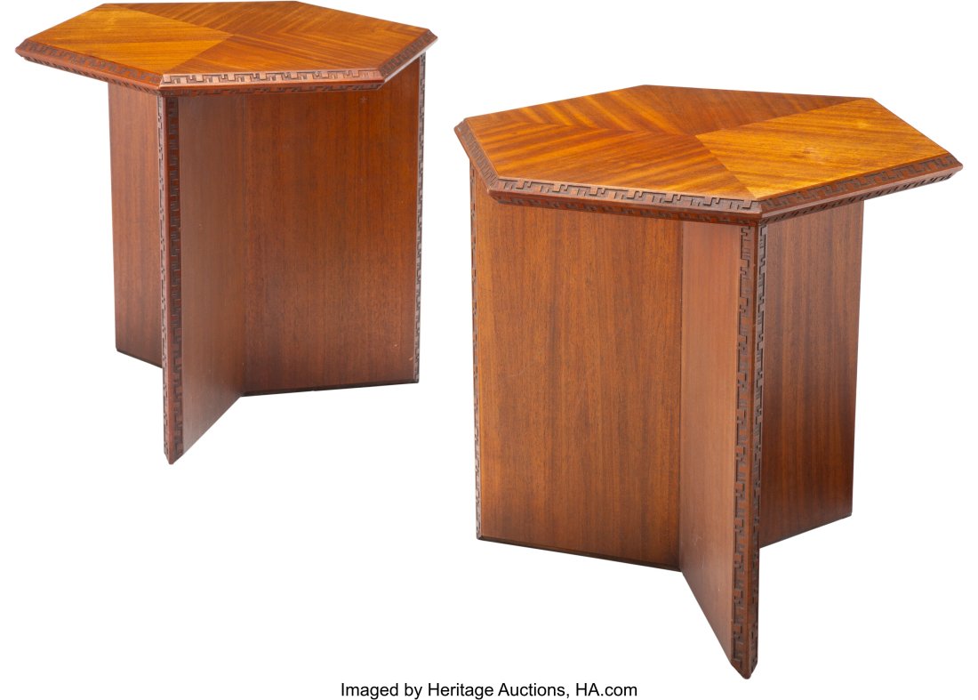 Frank Lloyd Wright (American, 1867-1959) Pair of (1 of 3)