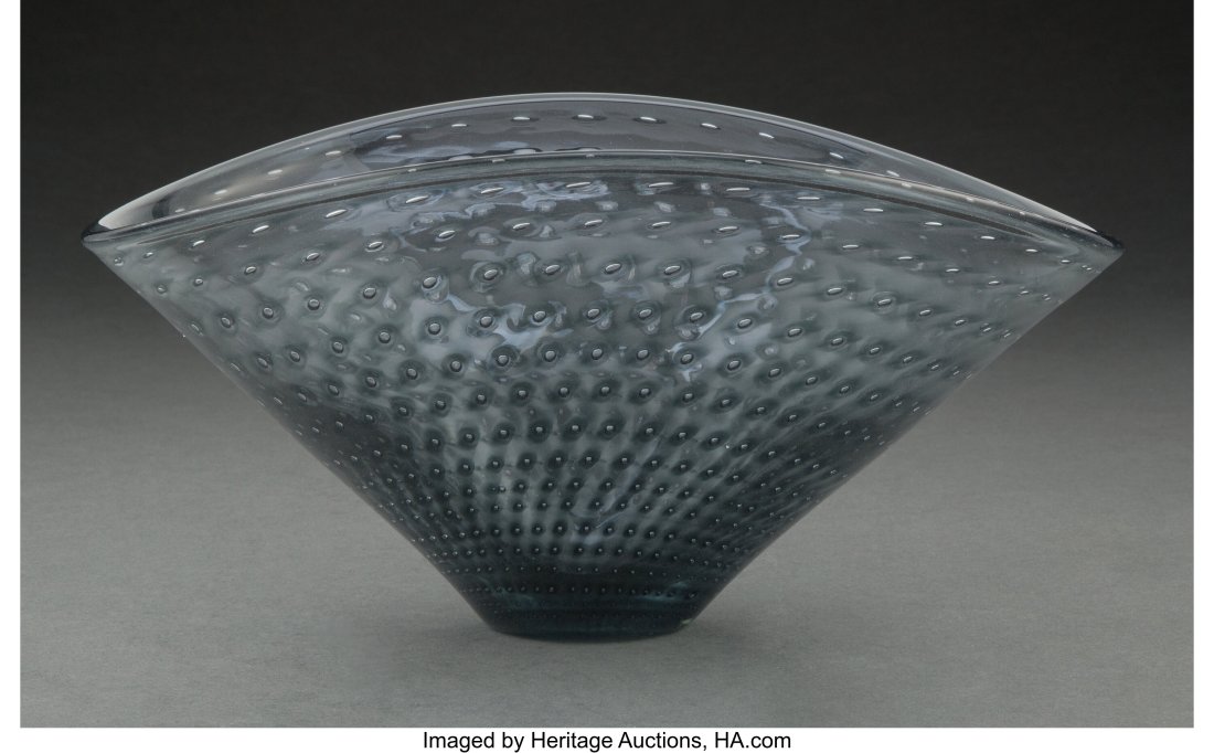 Goran Wärff (Swedish, b. 1933) Bowl, Kosta Boda: Goran Wärff (Swedish, b. 1933) Bowl, Kosta Boda Blown glass 5-3/4 x 11 x 7-7/8 inches (14.6 x 27.9 x 20.0 cm) Incised to unders