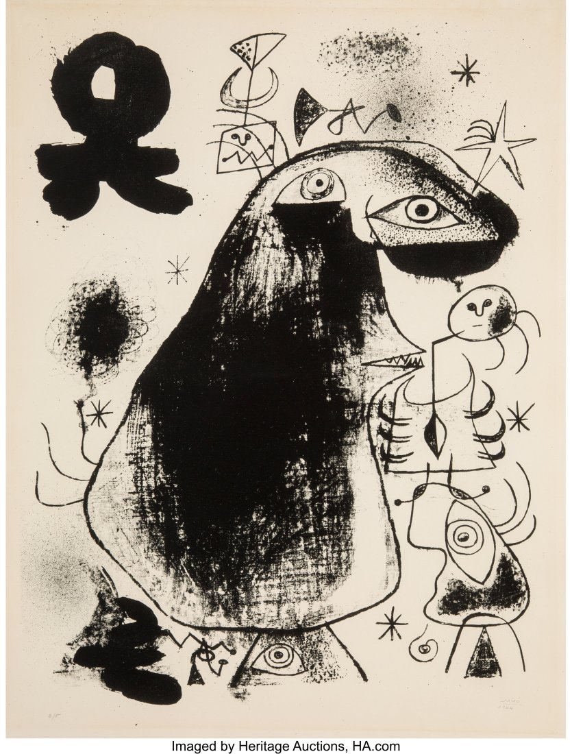 Joan Miro (1893-1983) Barcelona XXXVI, 1944 Lith: Joan Miro (1893-1983) Barcelona XXXVI, 1944 Lithograph on wove paper 27-1/4 x 20-3/4 inches (69.2 x 52.7 cm) (sheet) Ed. 2/5 Signed