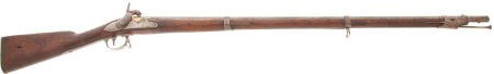 US M1835/40 .69 Caliber Smoothbore Musket with A: US M1835/40 .69 Caliber Smoothbore Musket with Arsenal Cone Conversion to Percussion, L. Pomeroy 1840.